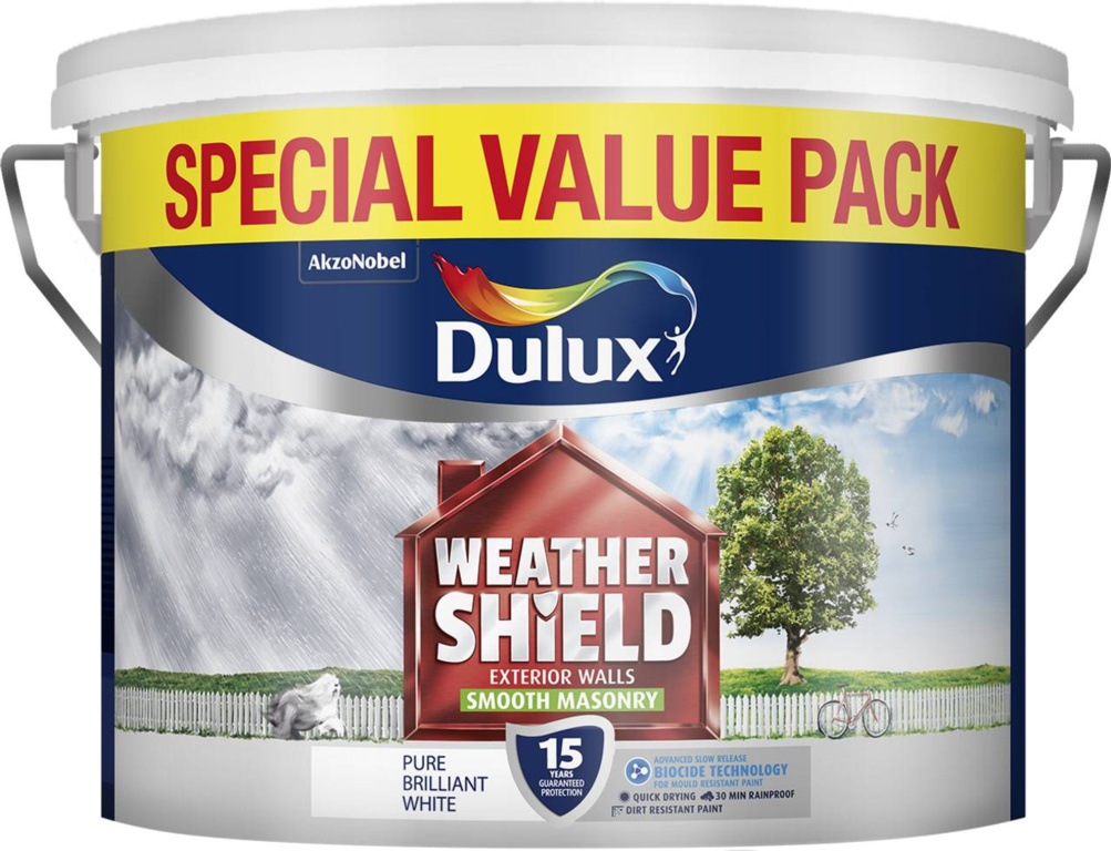 Weathershield Smooth Masonry Paint 7.5L - Pure Brilliant White