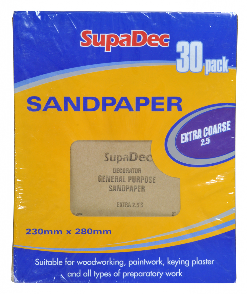General Purpose Sandpaper - Pack 30 Extra Coarse 2.5