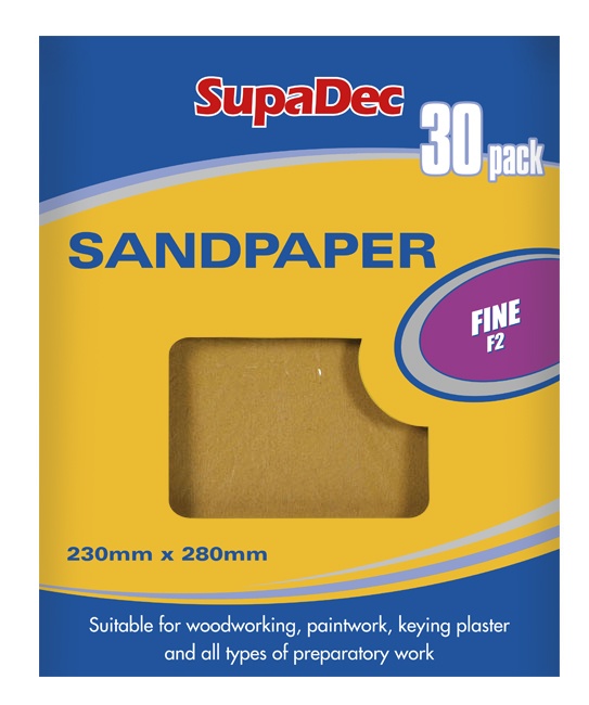 General Purpose Sandpaper - Pack 30 Fine F2