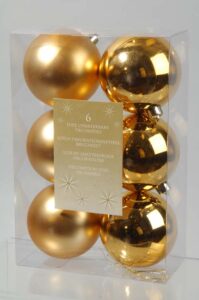 Shatterproof Plain Baubles 80mm - Light Gold