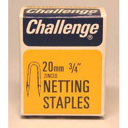 Netting Staples - Zinc Plated (Box Pack) - 20mm