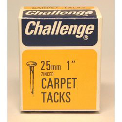 Carpet Tacks - Zinc Plated (Box Pack) - 25mm