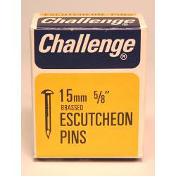 Escutcheon Pins - Brass Plated (Box Pack) - 15mm