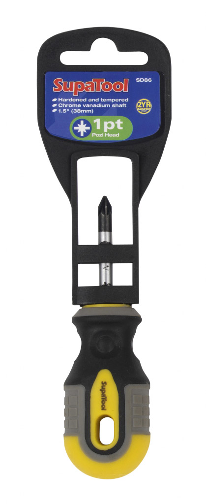 Pozi Head Stubby Screwdriver - 38mm x 1pt