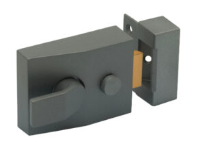 Deadlocking Nightlatch - Standard size |Grey