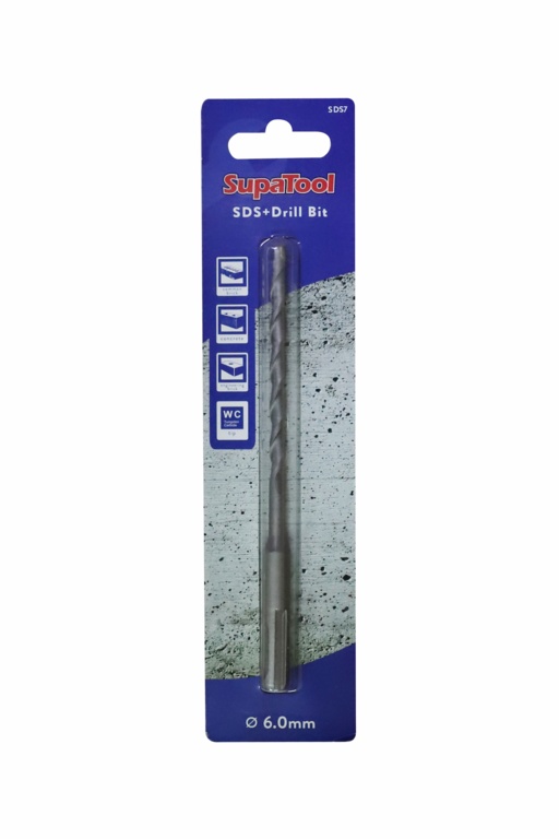 Slotted Drill Shaft (SDS) Masonry Drill Bits - 6x160mm