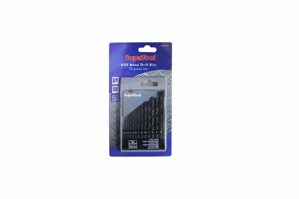 HSS Metal Drill Bit Set - 13 Pieces