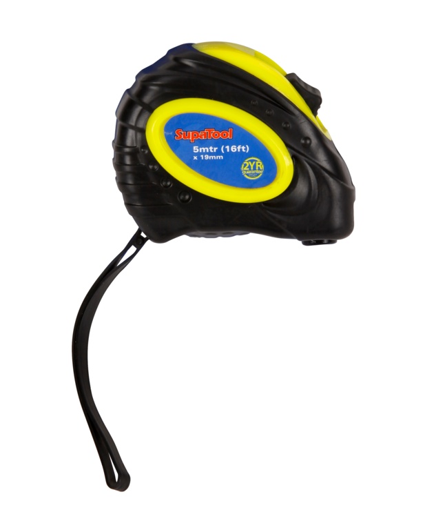 Rubberised Tape Measure - 5m x 19mm