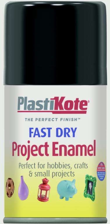 Fast Dry Enamel Aerosol Paint - Gloss Black - 100ml