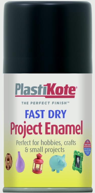 Fast Dry Enamel Aerosol Paint - Flat Black - 100ml