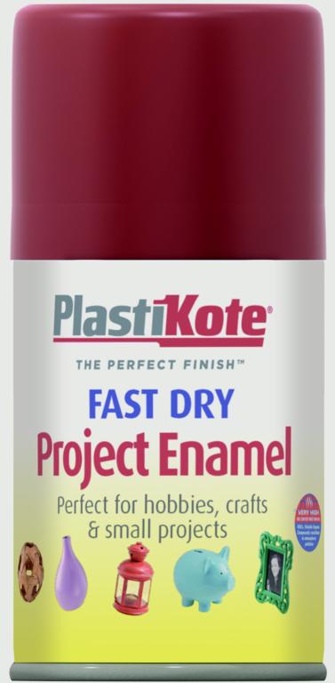 Fast Dry Enamel Aerosol Paint - Metallic Red - 100ml