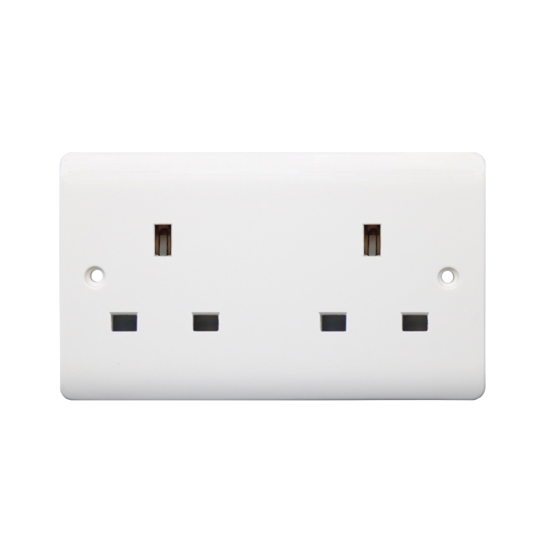 2 Gang Unswitched Socket - 13A