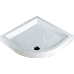 High Wall ABS Cap Quad Stone Resin Shower Tray - 800mm x 800mm x 80mm