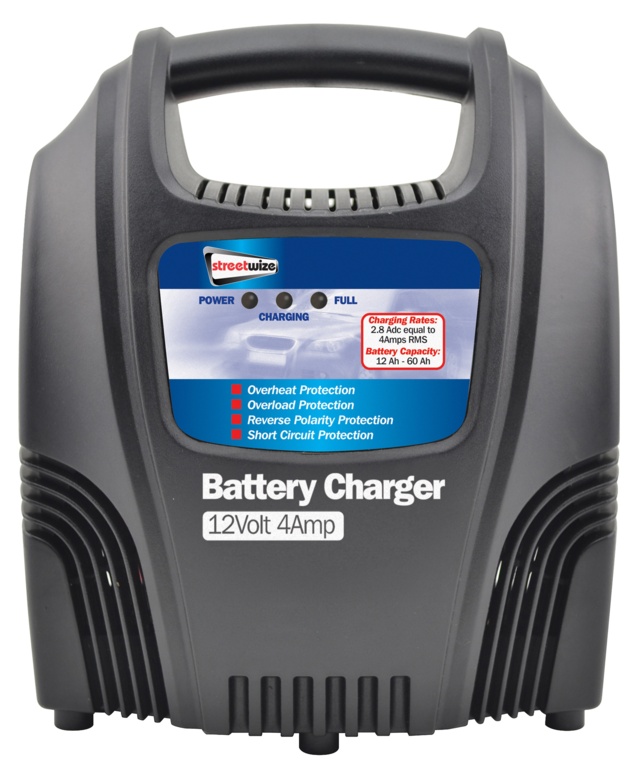 Battery Charger - Plastic Cased - 12V/4Amp