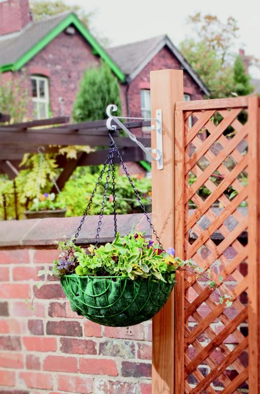 Hanging Basket Bracket - 25cm/10" White