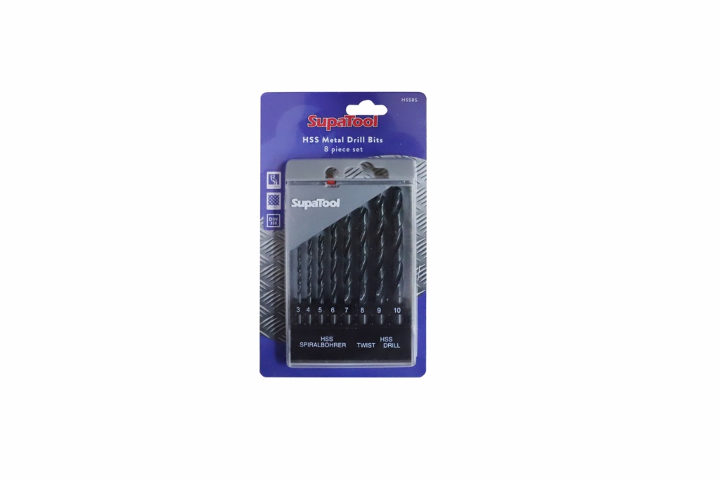 HSS Metal Drill Bit Set - 8 Pieces