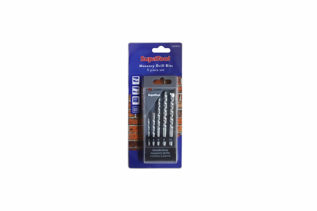 Masonry Drill Bits - 5 Piece