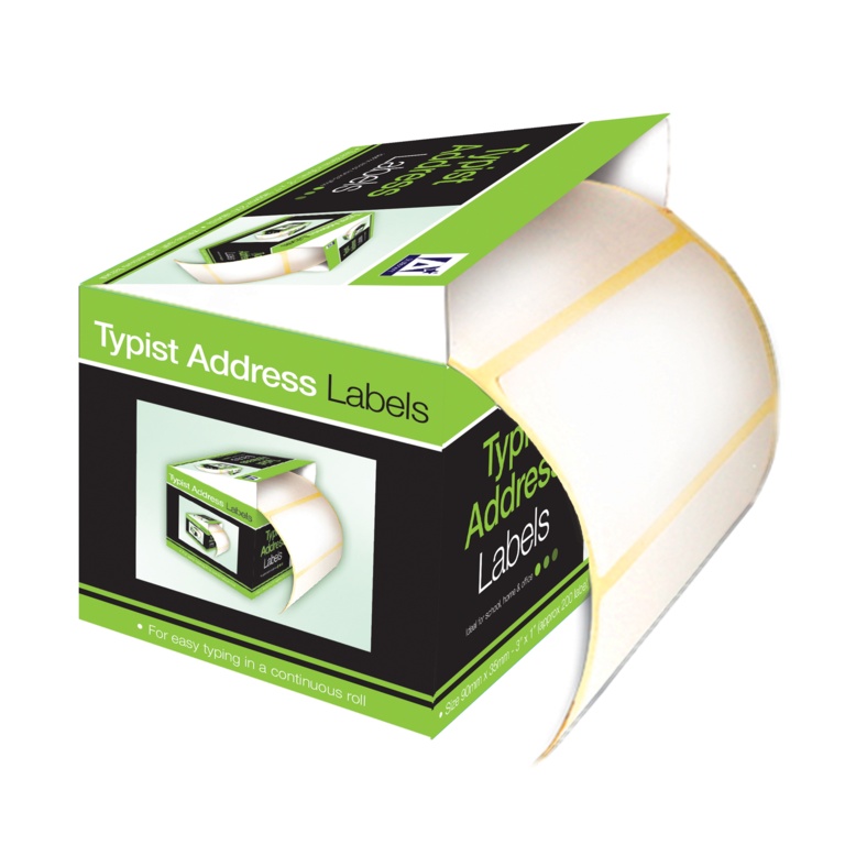 Typist Address Labels - 180 Per Roll