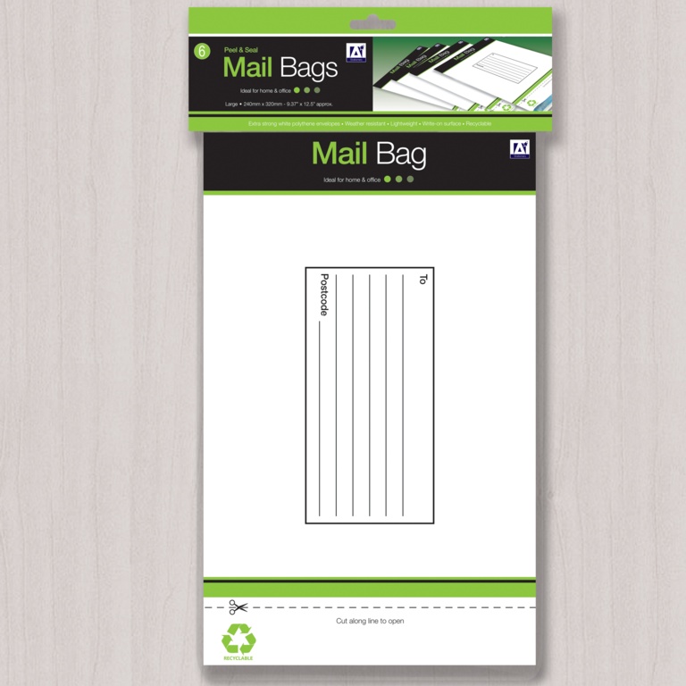 Medium Mailing Bags - 320 x 240mm. Pack 6