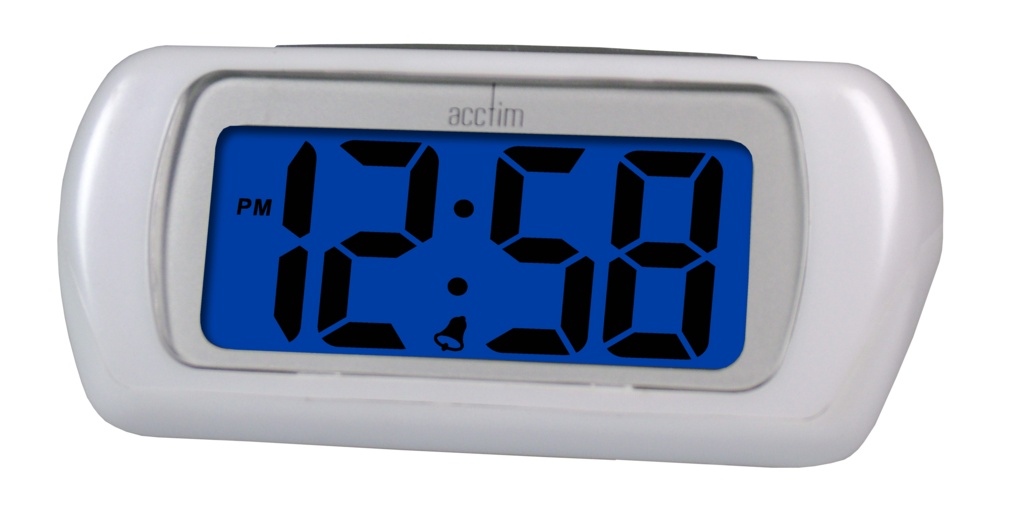 Auric LCD Clock - White