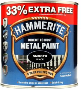 Metal Paint Smooth 750ml + 33% Free - Black