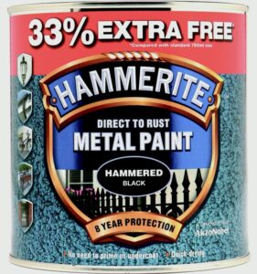 Metal Paint Hammered 750ml + 33% Free - Black