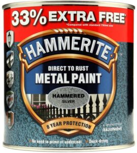 Metal Paint Hammered 750ml + 33% Free - Silver