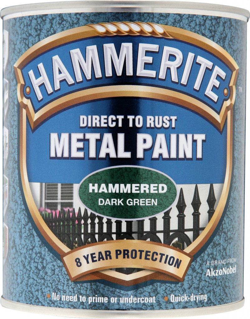 Metal Paint Hammered 750ml - Dark Green