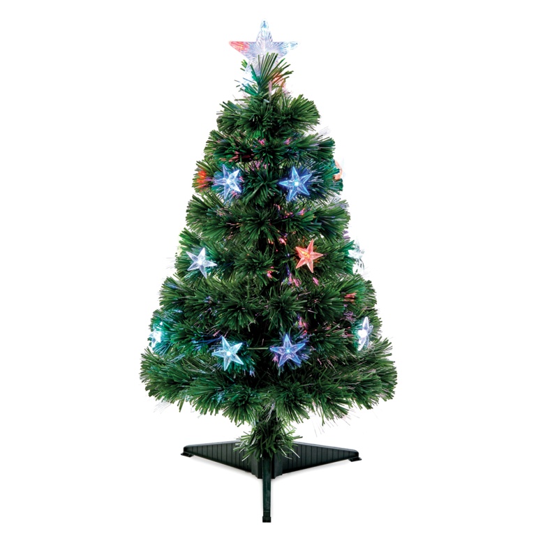 Fibre Optic Star Tree - 60cm Multi Coloured