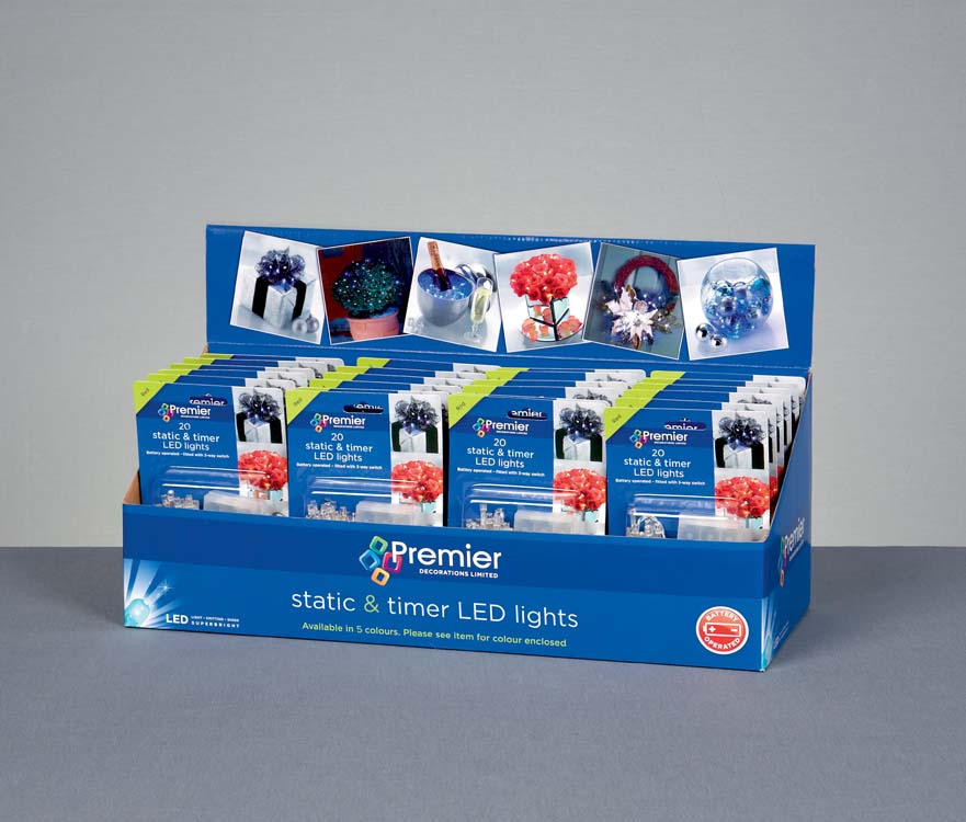 Battery Operated LED Lights - 20 LED - White