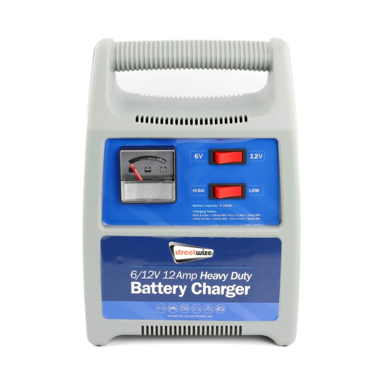 Battery Charger - Plastic Case - 6/12V 12 Amp