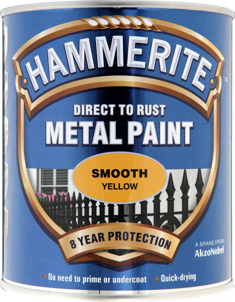 Metal Paint Smooth 750ml - Yellow