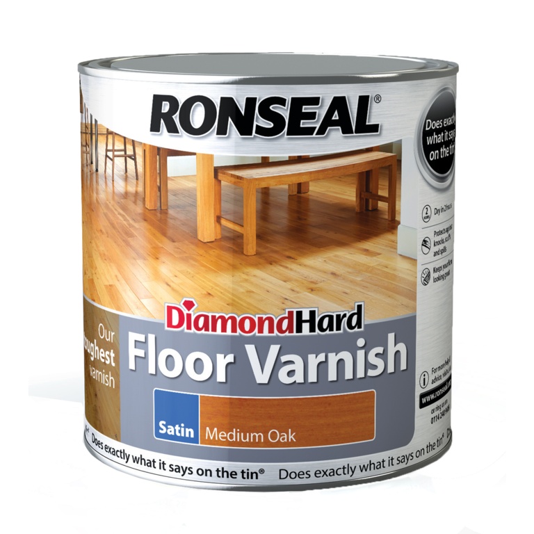 Diamond Hard Coloured Floor Varnish 2.5L - Medium Oak