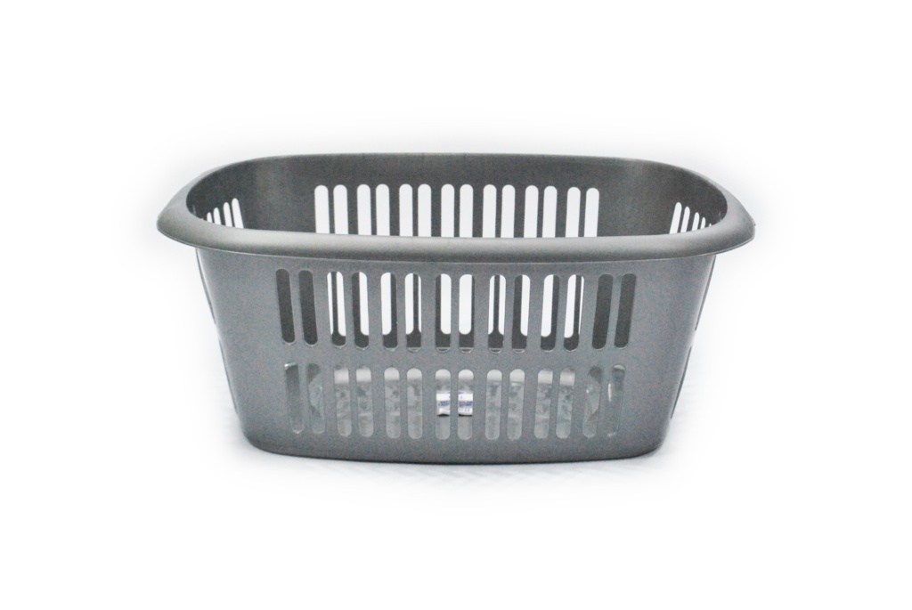 Rectangular Laundry Basket Large - Silver