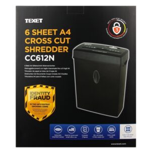 6 Sheet A4 & Credit Card Shredder - Cross Cut