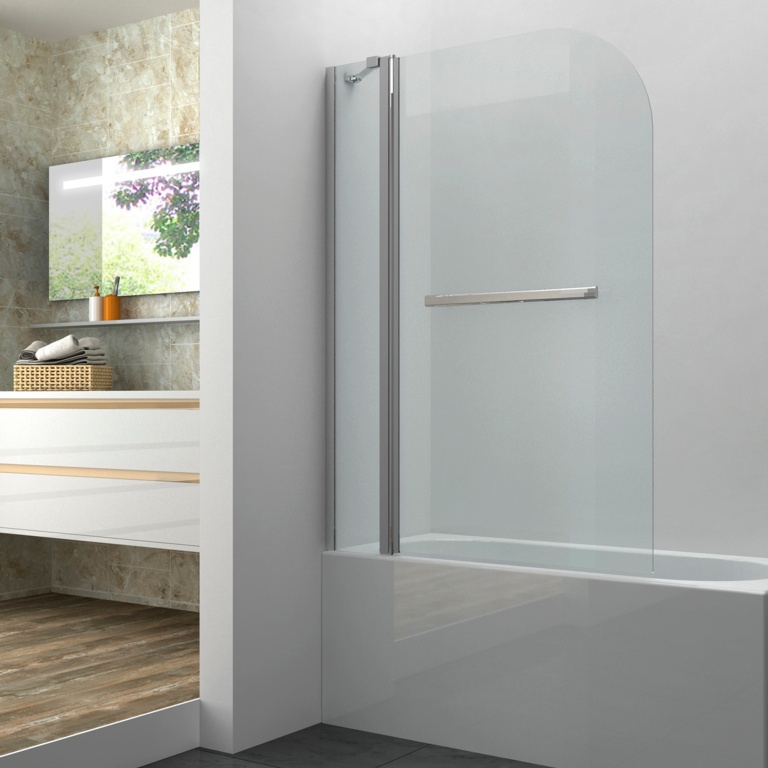 Richmond Double Bath Screen with Towel Rail - 1400 x 1000mm