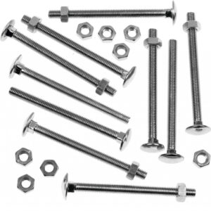 Carriage Bolts With Hex Nuts - M6 x 2"-M6 x 50mm | Pack of 200