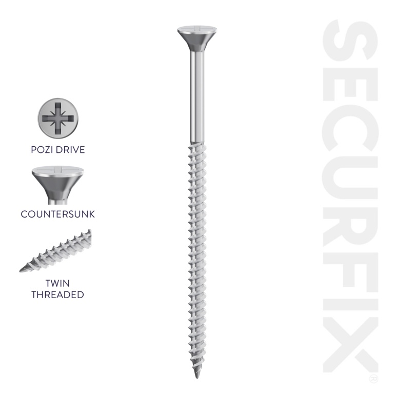 Twin Thread Screws - 8 x 1 ¼"-4.0 x 30mm | Pack of 200