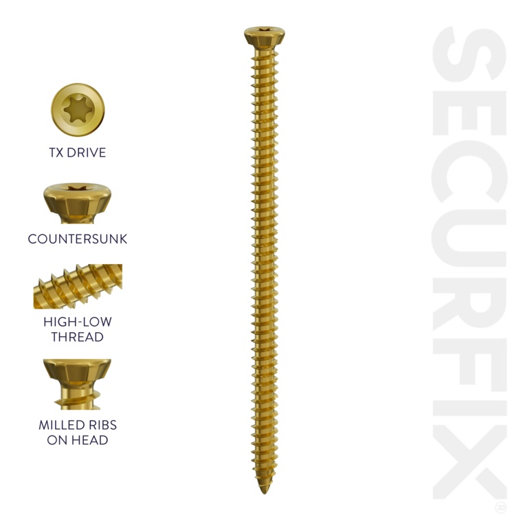 Concrete Frame Screws - 7.5 x 72mm Box of 100
