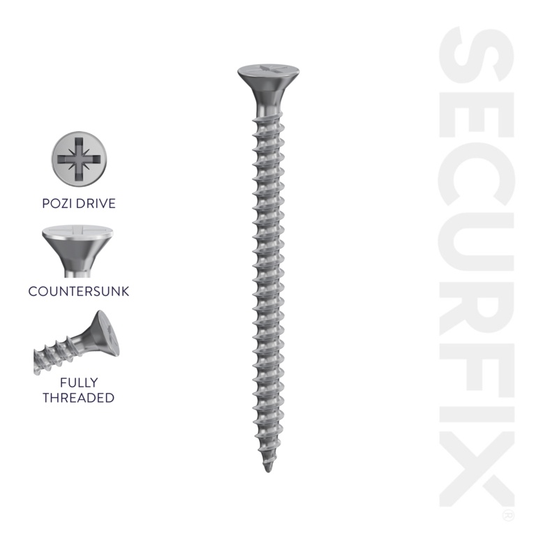 A2 Stainless Steel Multi-Purpose Screws - 10 x 2 ¼"-5.0 x 60mm | Pack of 100