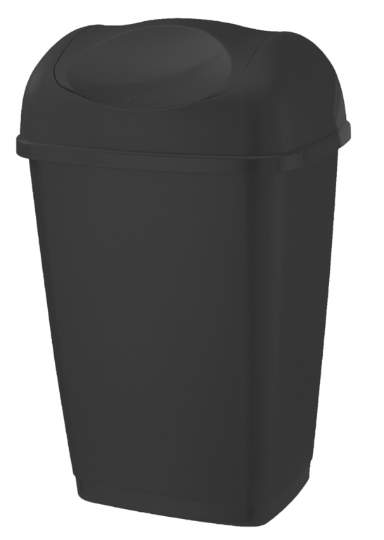 Swing Top Bin 50L - Black