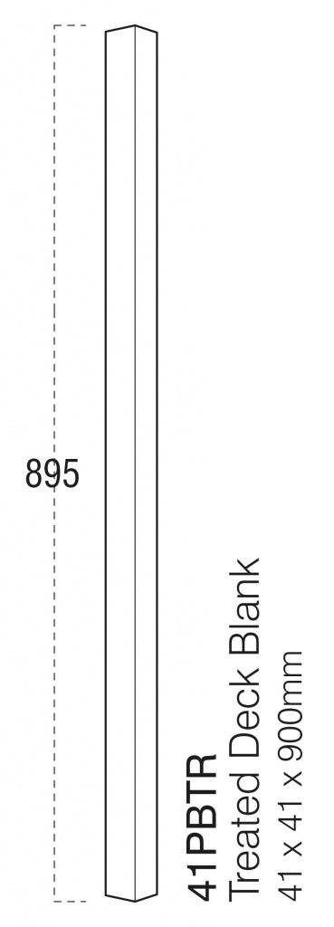 Decking Square Spindle - 41mm