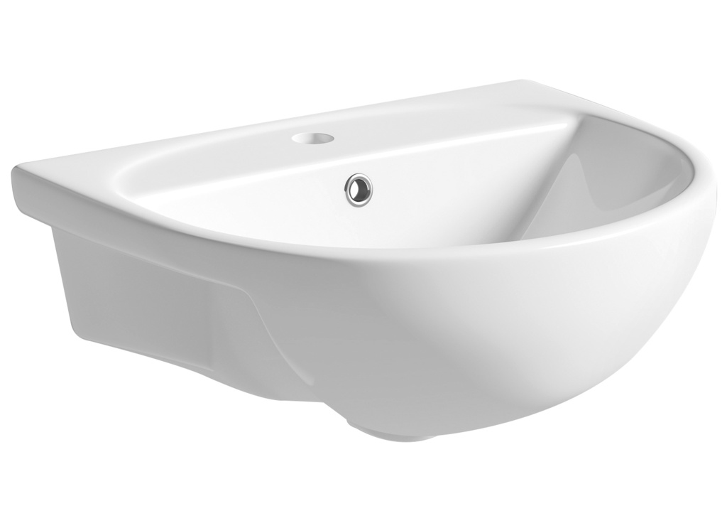 Cloakroom Collection Semi Recessed Basin 515mm - W: 515mm D: 430mm