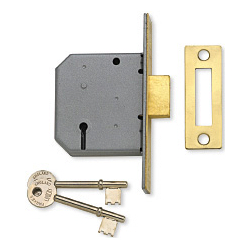 3 Lever Mortice Deadlock - Satin Chrome 2.5"