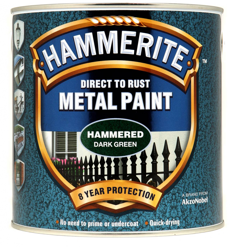 Metal Paint Hammered 2.5L - Dark Green