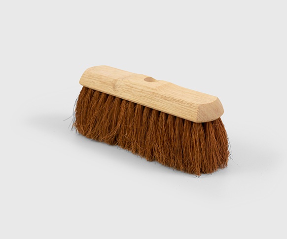 Broom Head - Plain Stock, Filled Natural Coco - 10"