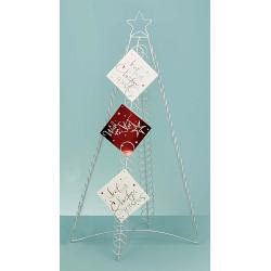 Silver Floor Standing Card Holder - 100 Card