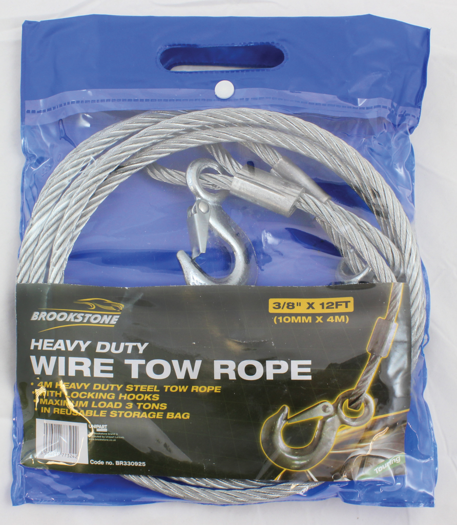 Touring Wire Tow Rope - (3/8IN X 12 FT)