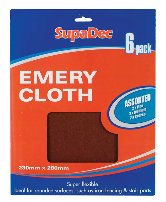 Emery Cloth - Pack 6 Assorted