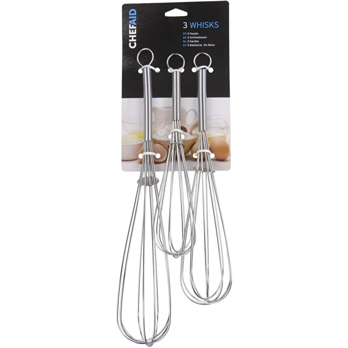 Whisks (Set of 3) - 20.5cm/22.9cm/25.5cm